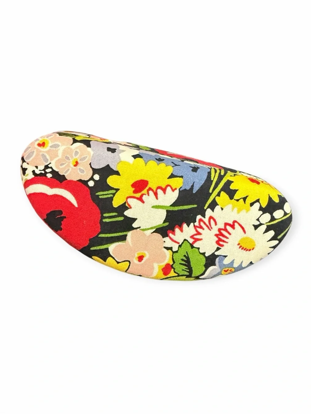 Vera Bradley Black Floral Large Clamshell Eyeglasses Sunglasses Case